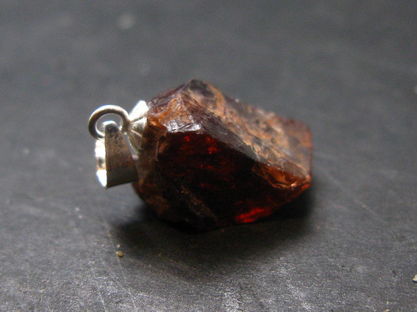 Rare Zircon Crystal Silver Pendant From Tanzania - 0.7" - 2.6 Grams