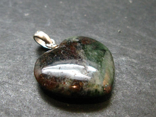 Rare Eclogite Heart Pendant From Norway - 1.0" - 4.05 Grams