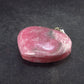 Rhodochrosite Heart Silver Pendant from Alma Colorado - 1.2" - 12.1 Grams