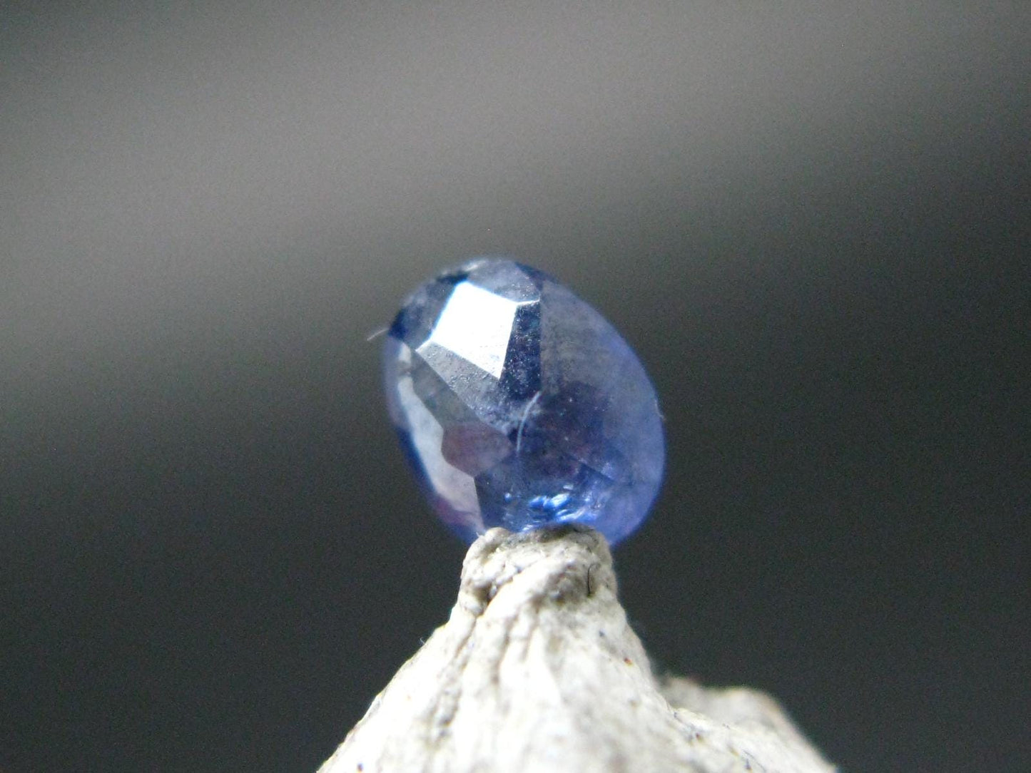 Gem Benitoite Cut Stone From California - 0.34 Carats - 4.5x3.5mm