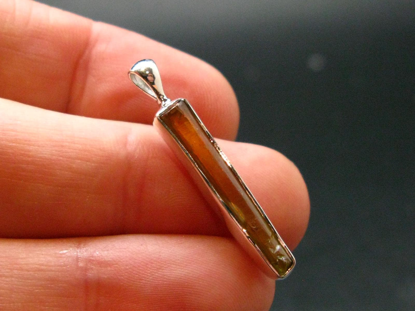 Zincite Zinkite Crystal 925 Silver Pendant From Poland - 1.2" - 2.20 Grams