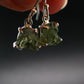 Moldavite Tektite Silver Earrings from Czech Republic - 2.05 Grams