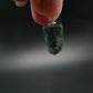 Unpolished Terminated Neon Blue Apatite Silver Pendant From Brazil - 0.9" - 2.47 Grams