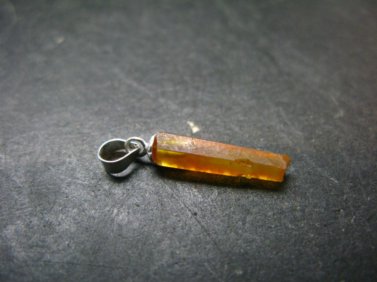 Zincite Zinkite Crystal 925 Silver Pendant From Poland - 0.9" - 1.14 Grams