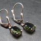 Moldavite Tektite Silver Earrings from Czech Republic - 1.95 Grams