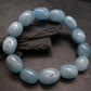 Aquamarine Genuine Bracelet ~ 7 Inches ~ 16mm Polished Beads