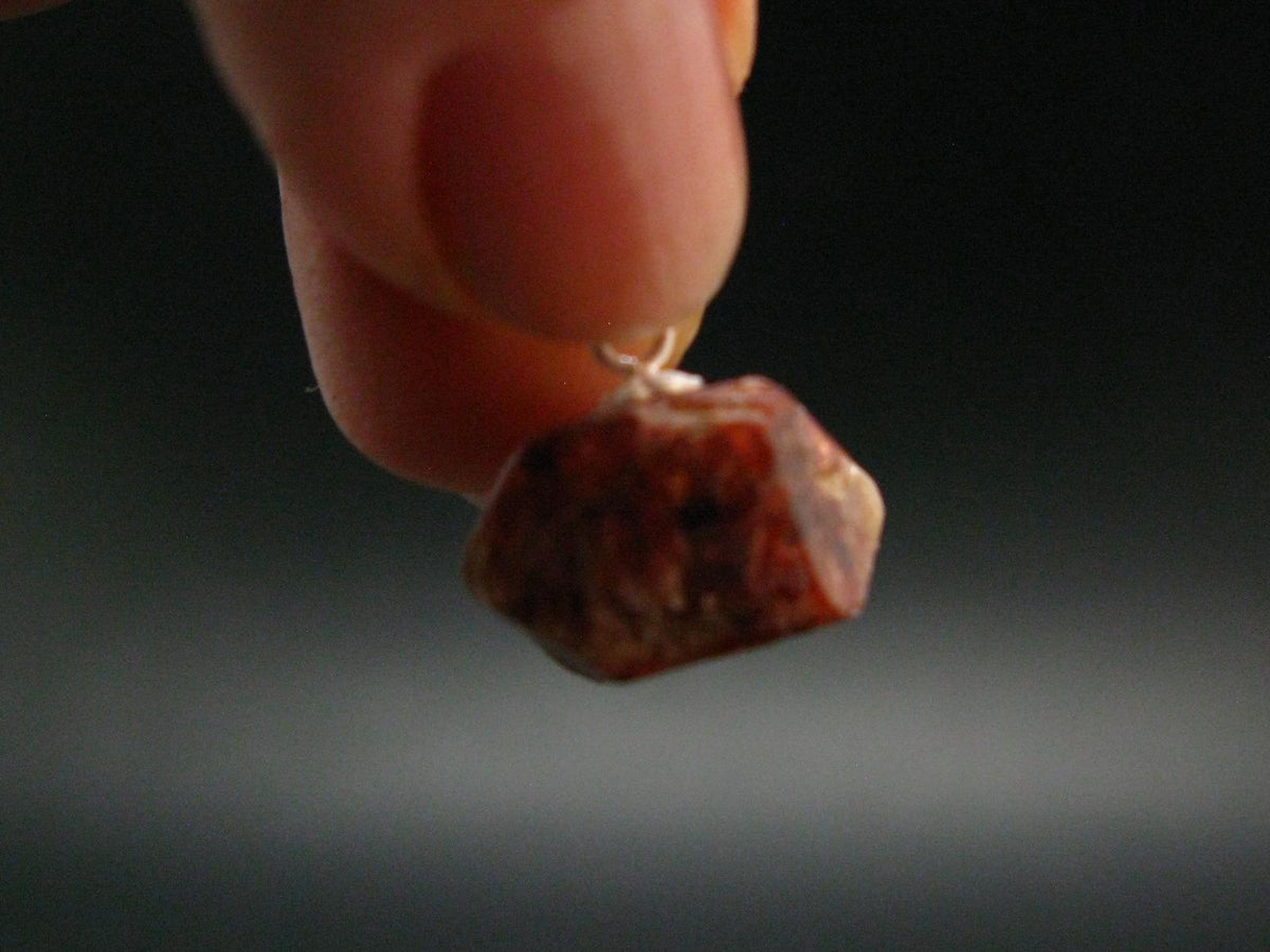 Rare Zircon Crystal Silver Pendant From Pakistan - 0.6" - 3.0 Grams