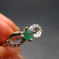 Emerald Crystal Silver Ring from Colombia - 1.69 Grams - Size 8