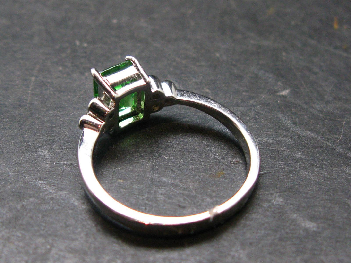 Helenite Gaia Stone Gem Sterling Silver Ring From Washington - Size 8 - 1.69 Carats