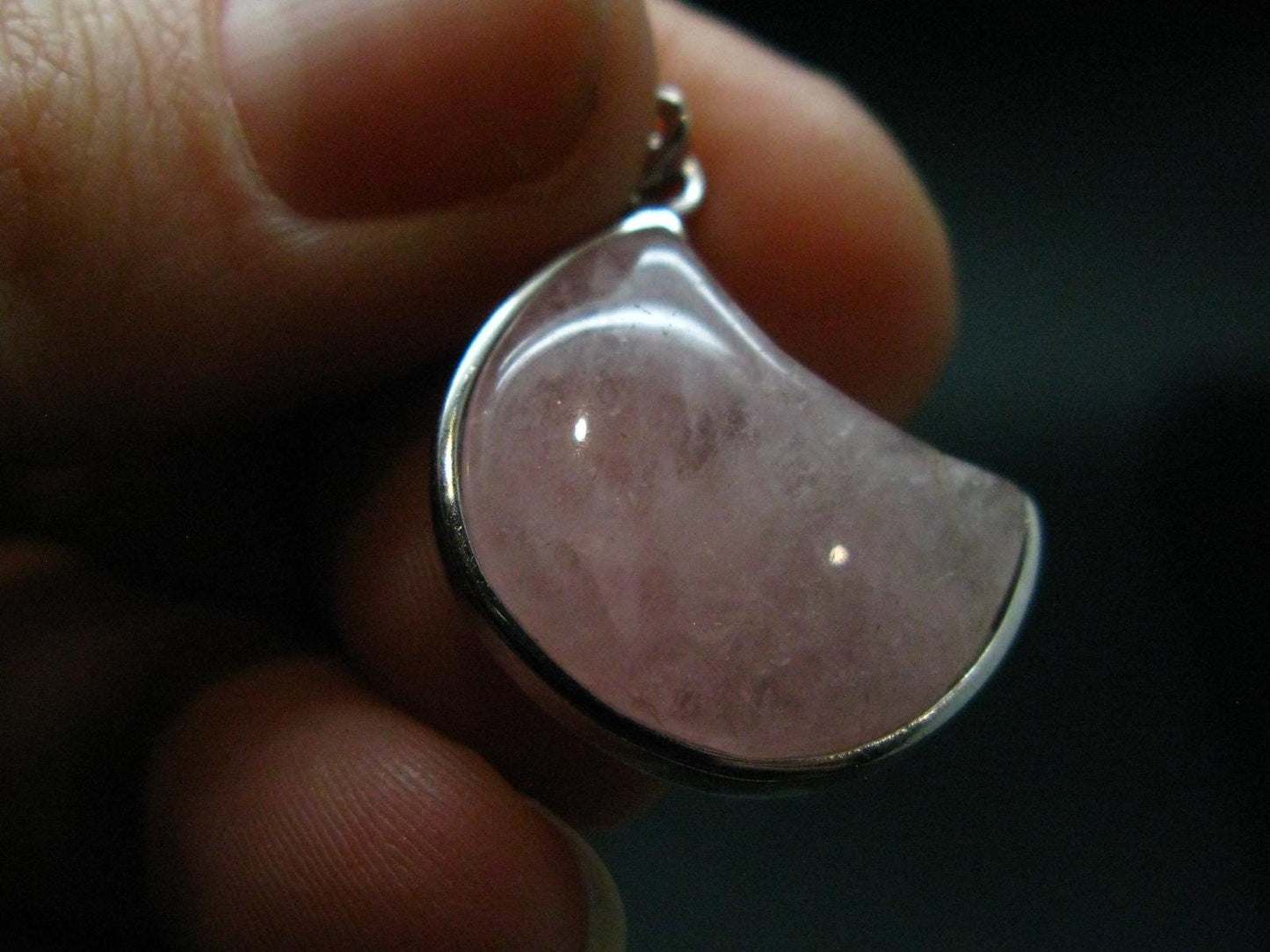 Pink Morganite Silver Pendant From Brazil - 1.1" - 3.26 Grams