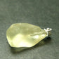 Gem Libyan Desert Glass Tektite Pendant Sterling Silver from Libya - 1.1" - 3.51 Grams