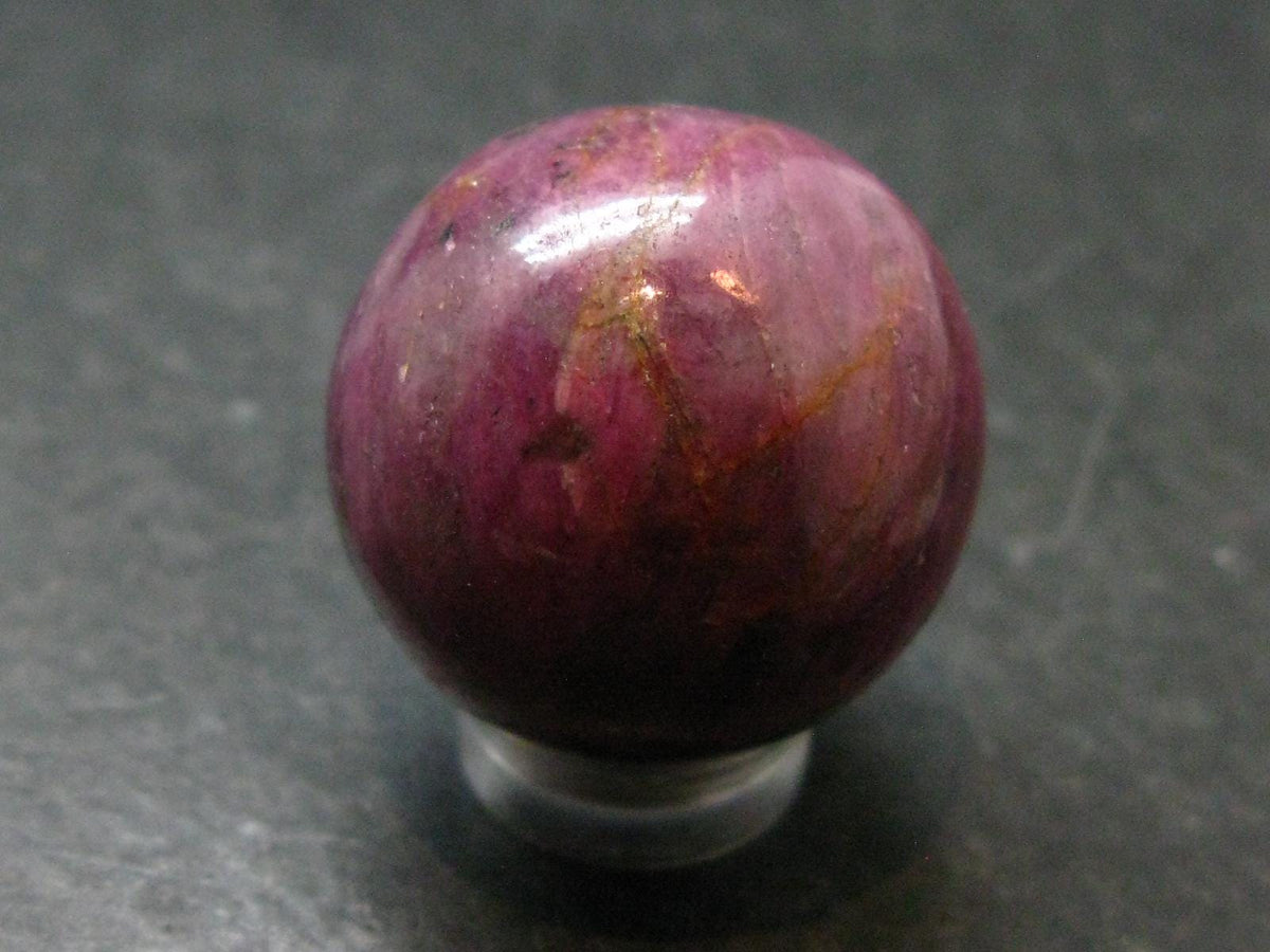 Genuine Ruby Corundum Sphere from India - 1.1" - 40.81 Grams