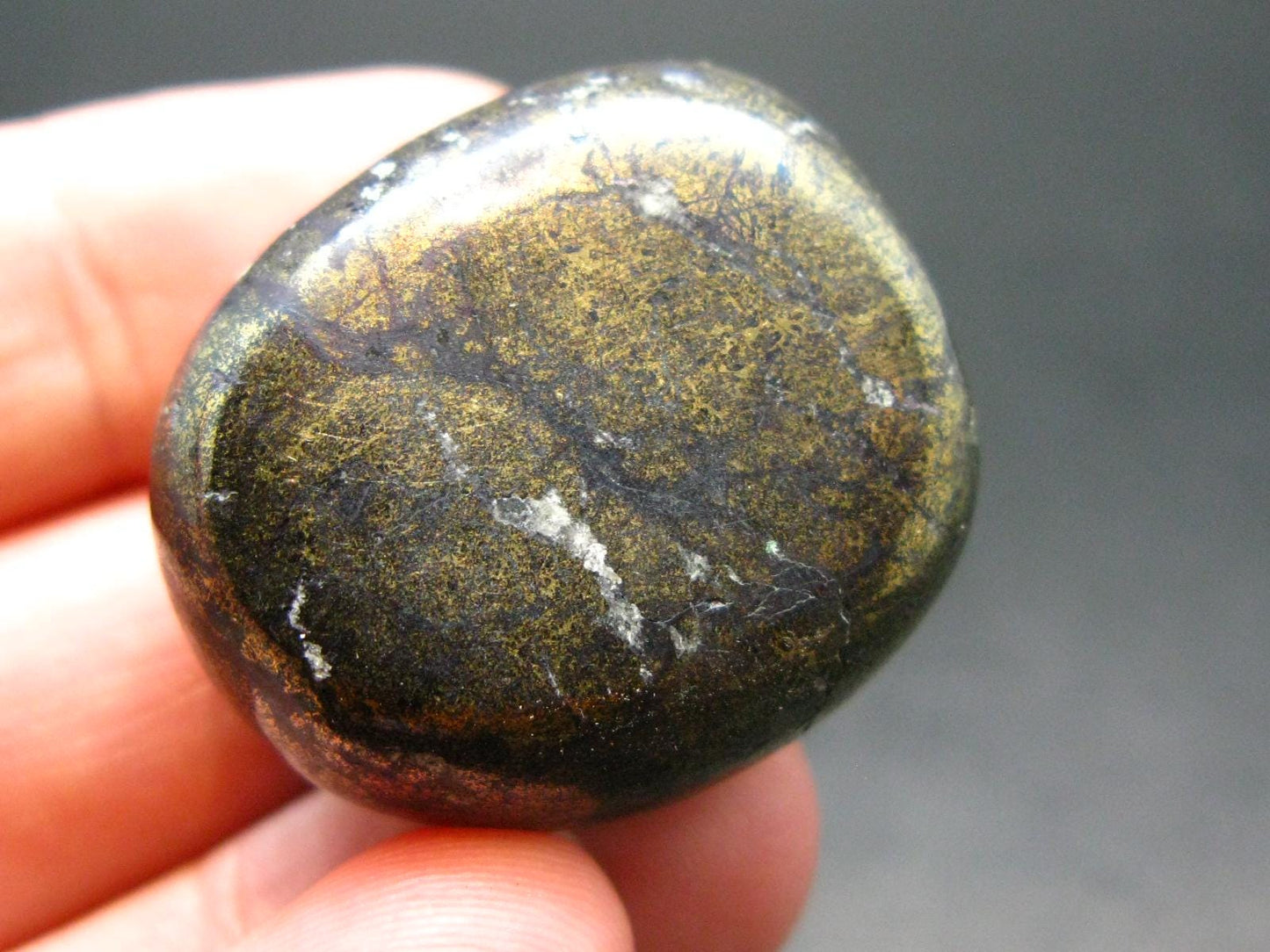 Covelite Covellite Tumbled Stone From Peru - 1.1" - 28.39 Grams