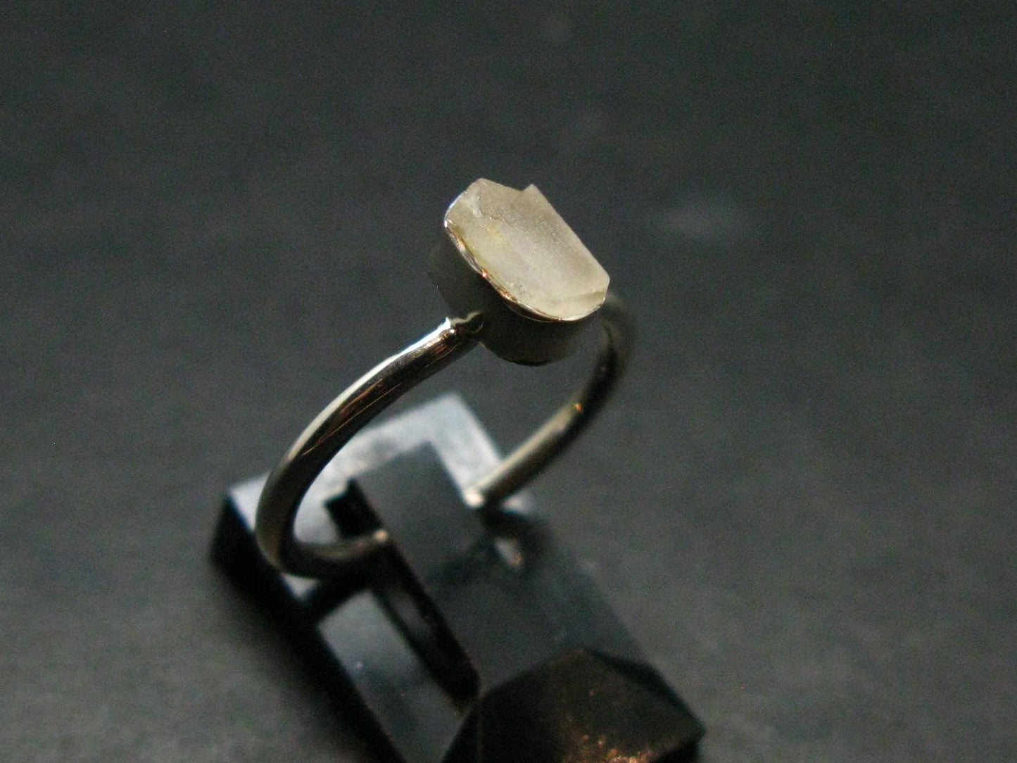 Phenakite Phenacite Crystal Silver Ring From Nigeria - Size 6 - 1.76 Grams