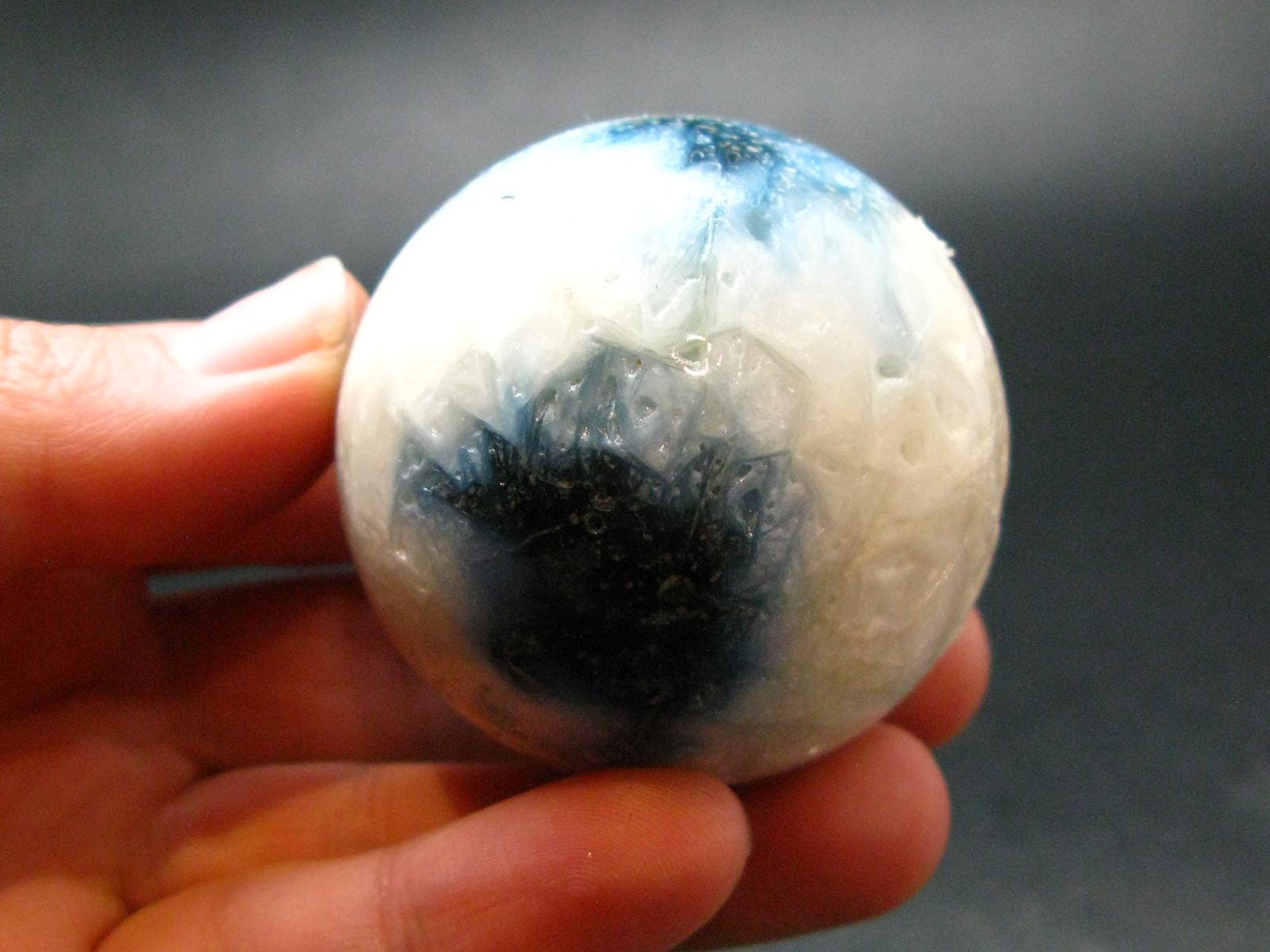 Blue Ice Glacierite Sphere from Indonesia - 1.7" - 132.85 Grams