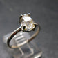 Fine Clear Natural Herkimer Diamond Silver Ring From New York - Size 8 - 1.79 Grams