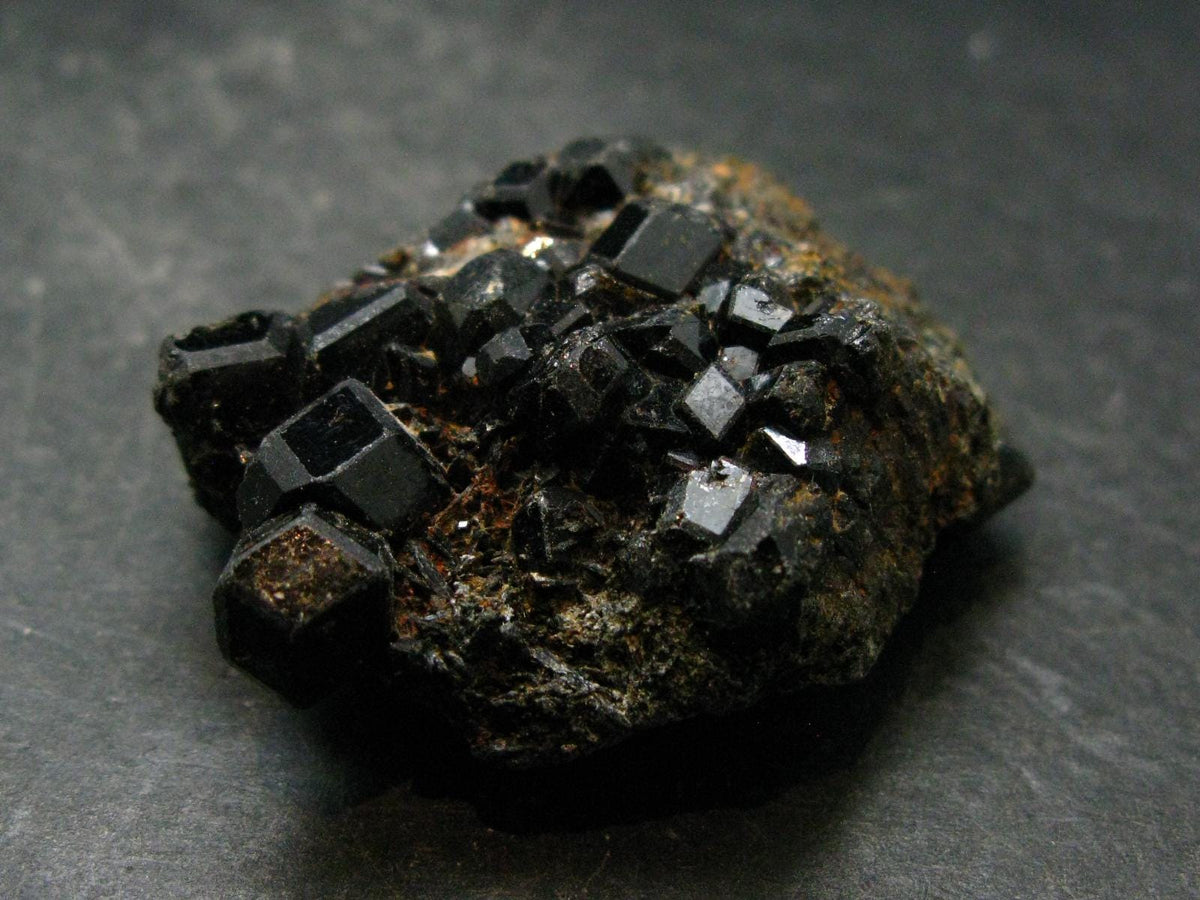 Black Melanite Andradite Garnet Cluster From Mali - 1.8" - 47.28 Grams