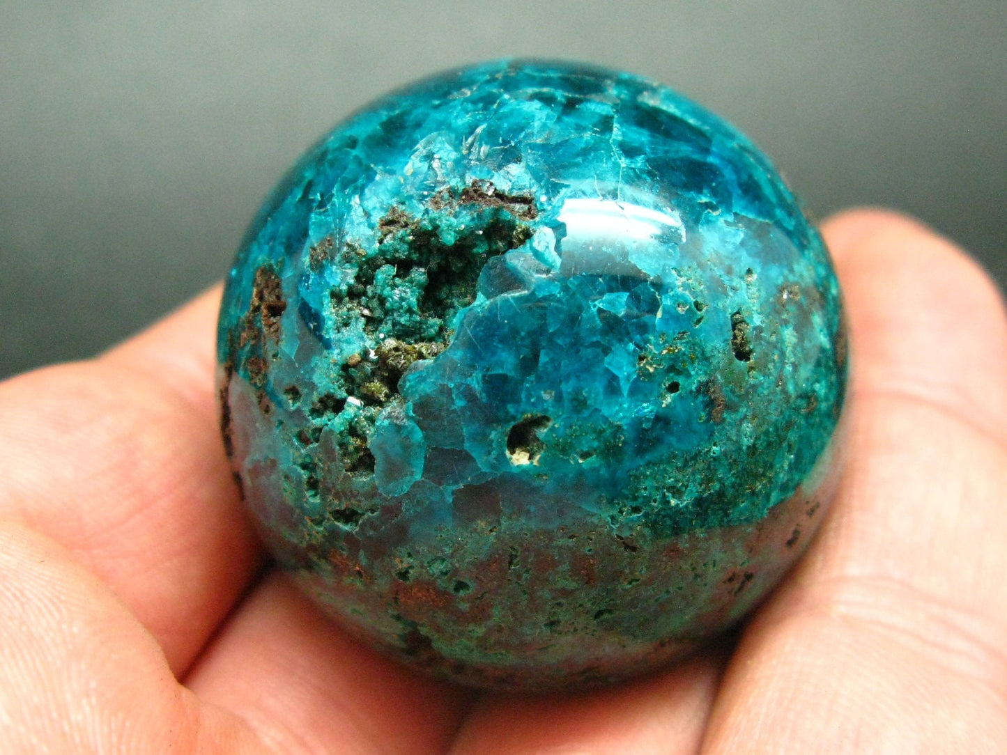 Very Rare 100% Pure Dioptase Sphere Ball from Congo - 1.6"