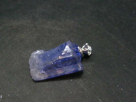 Tanzanite Pendant In Sterling Silver From Tanzania - 1.0" - 3.70 Grams