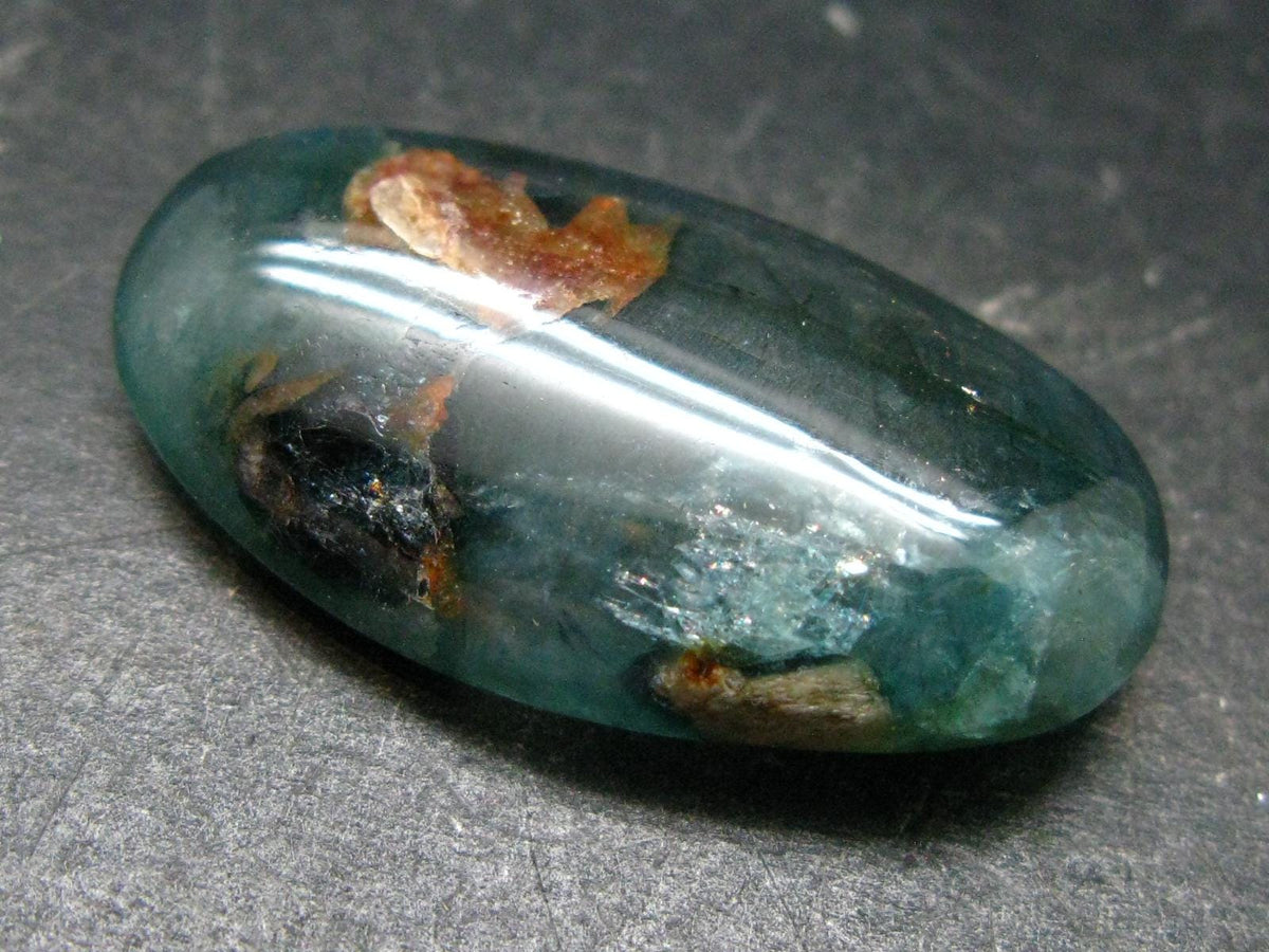 Extremely Rare Tumbled Grandidierite Stone From Madagascar - 1.3" - 41.35 Carats