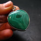 Queen of Green!! Genuine Vivid Vibrant Green Malachite Sterling Silver Pendant - 1.4" - 13.78 Grams