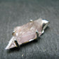 Gem Kunzite Spodumene Pendant in SS From Brazil - 1.1" - 3.05 Grams