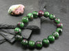 Ruby in Zoisite Genuine Bracelet ~ 7 Inches ~ 10mm Round Beads