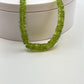 Peridot Beaded Necklace | Natural Green Peridot Rondelle Strand | Sterling Silver Clasp | August Birthstone Jewelry