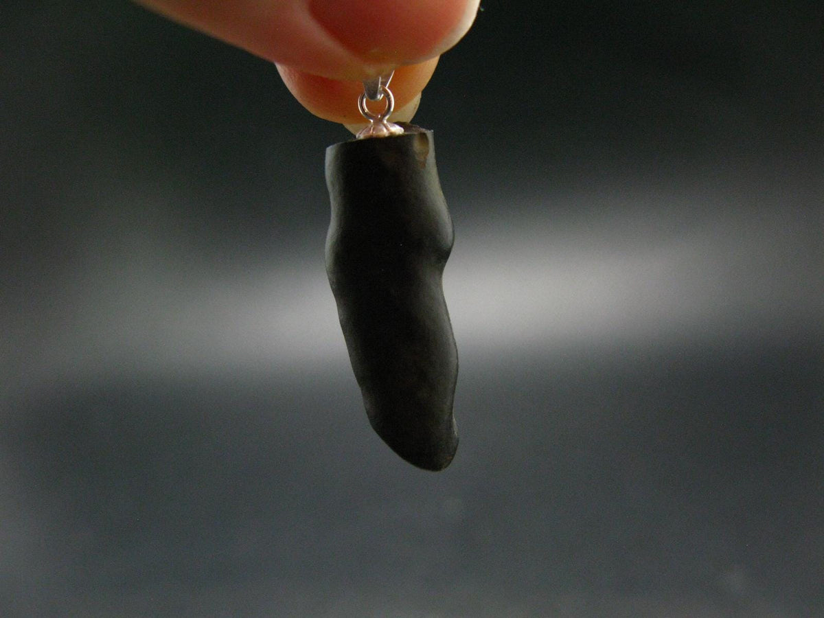 Rare Prophecy Stone Limonite after Pyrite Silver Pendant From Egypt - 1.4" - 4.72 Grams
