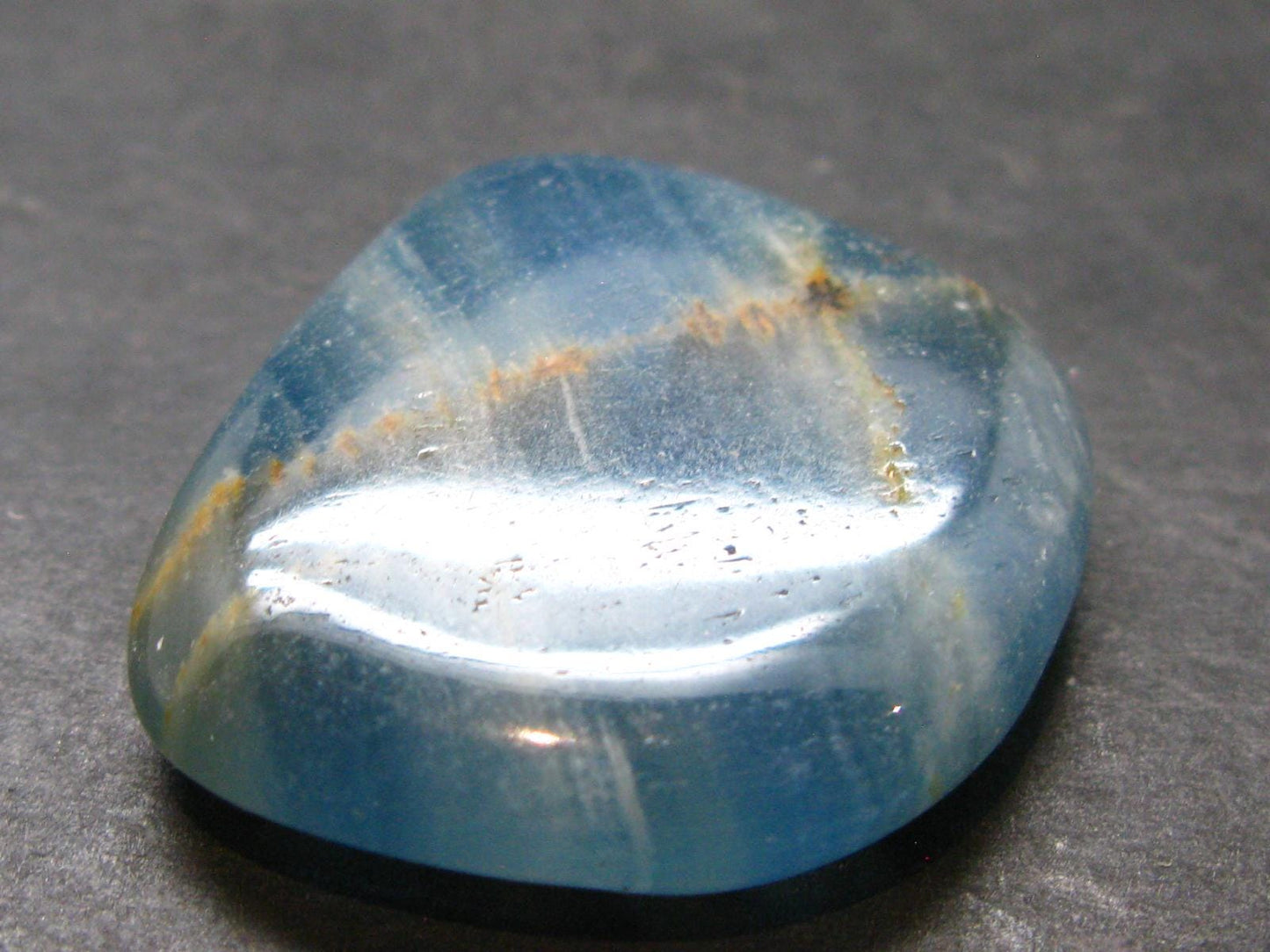 Nice Lemurian Aquatine Blue Calcite Tumbled From Argentina - 1.1" - 16.31 Grams