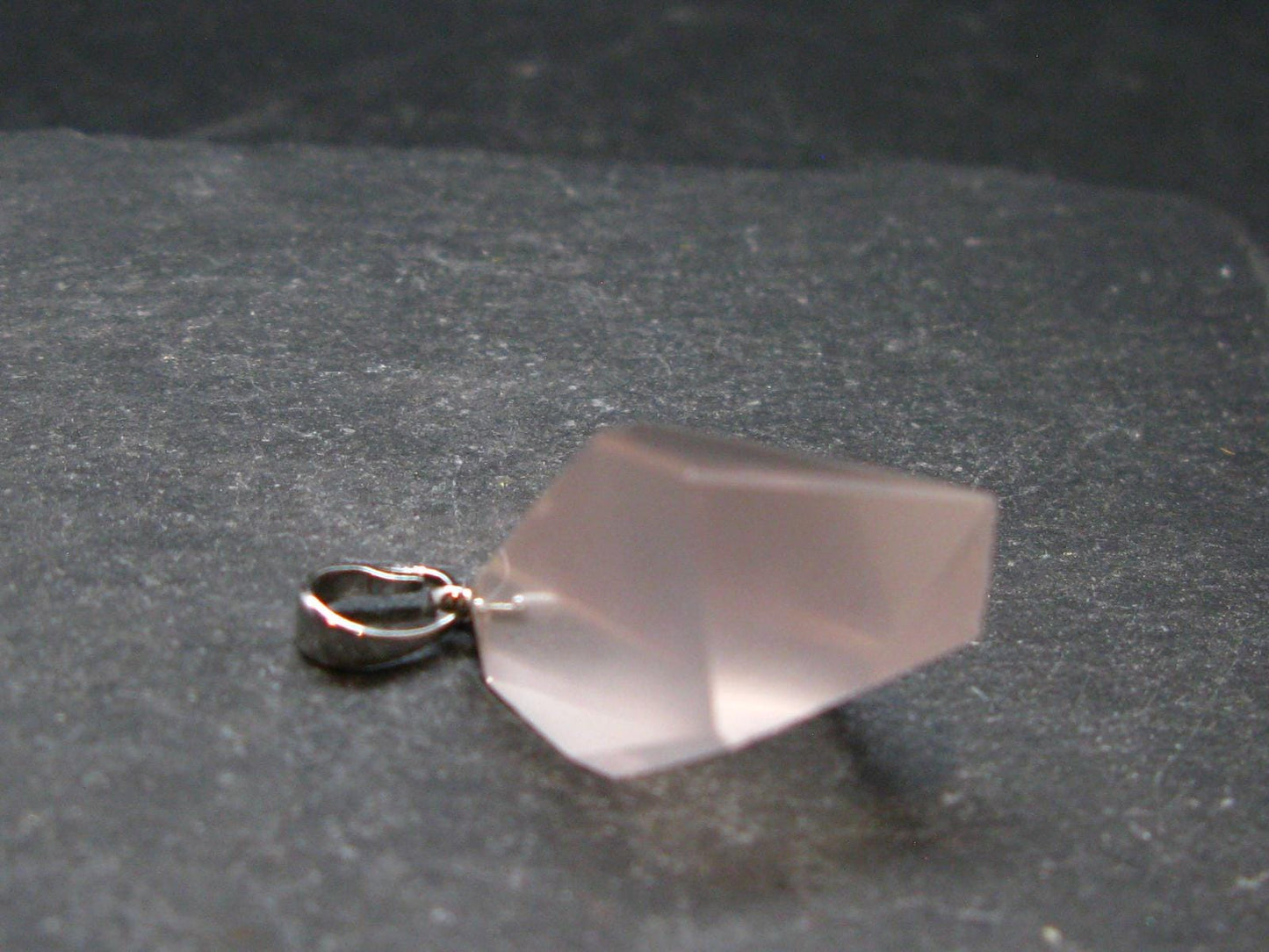 Symbol of Love and Beauty!! Natural Rose Quartz Pendant In 925 Silver From Brazil - 1.1" - 4.0 Grams