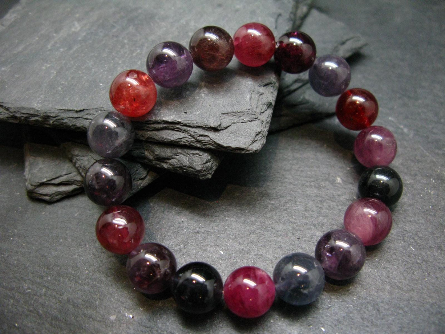 AAA Grade Gem Spinel Genuine Bracelet ~ 7 Inches ~ 11mm Round Beads