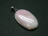 Pink Opal Sterling Silver Pendant From Peru - 1.6"