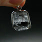 Large Tourmalinated Quartz Crystal Silver Plated Pendant From Brazil - 1.1" - 4.14 Grams