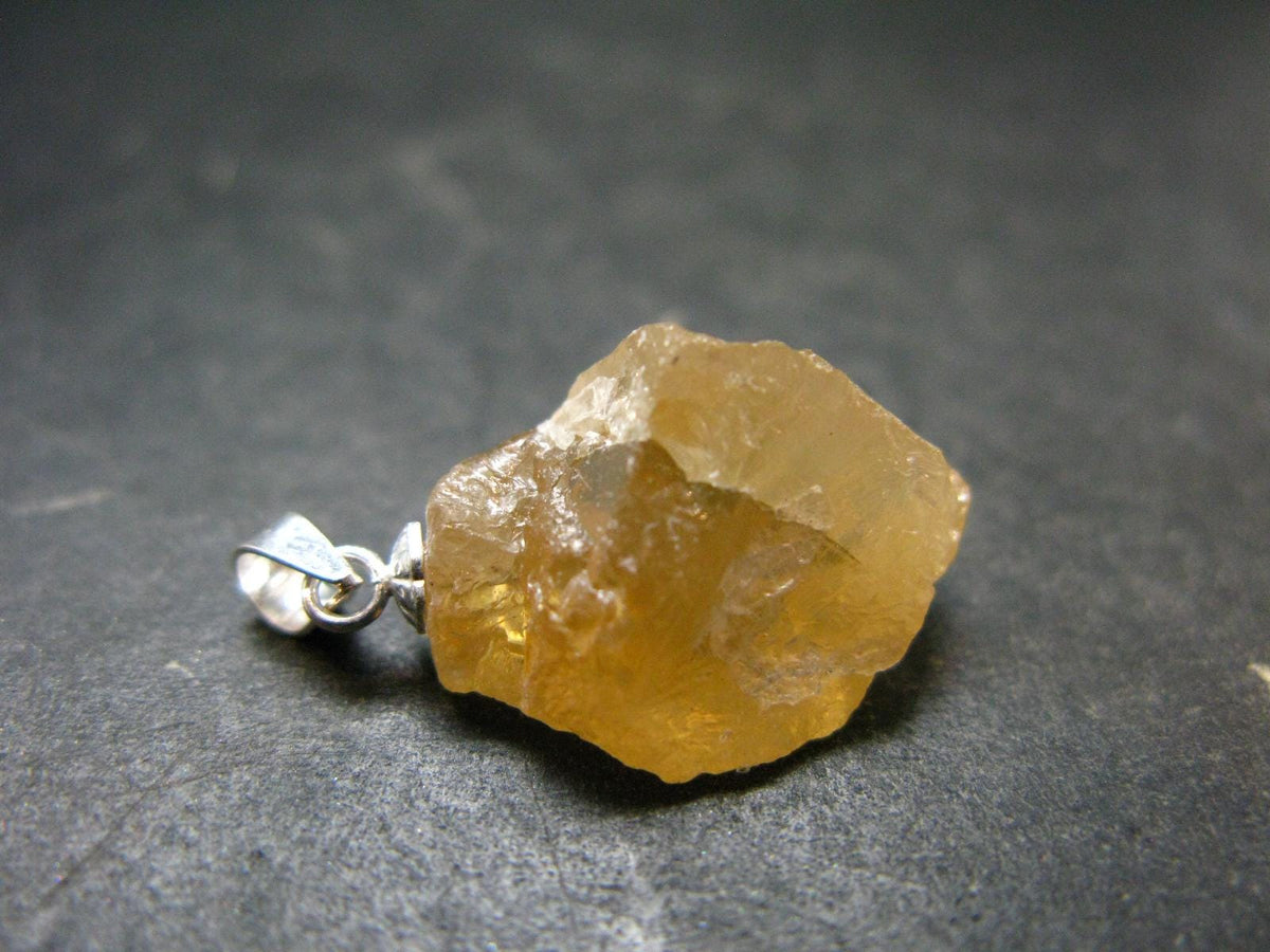 Scheelite Crystal Silver Pendant From China - 1.0" 6.60 Grams