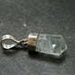 Stunning Genuine Aquamarine Gem Sterling Silver Pendant From Pakistan - 1.0" - 1.64 Grams
