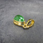 Tsavorite Green Garnet Gold Plated Silver Pendant from Tanzania - 0.7" - 1.67 Grams