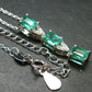 Emerald Silver Pendant W/Chain From Colombia - 1.27 Carats