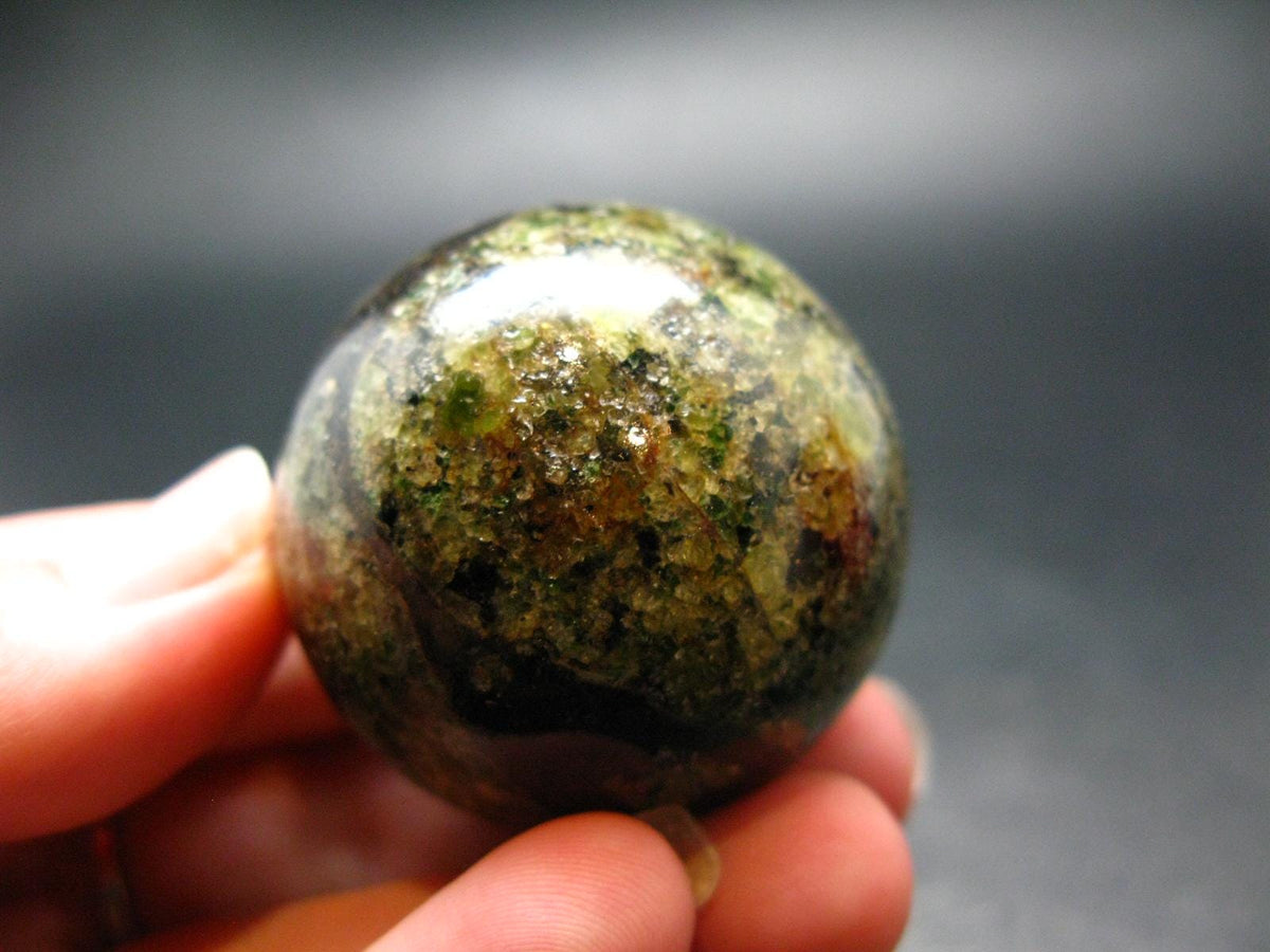 Peridot Olivine Sphere from Arizona, USA - 1.5" - 81.28 Grams