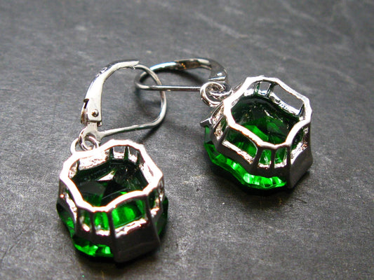Helenite Gaia Stone Gem Sterling Silver Earrings From Washington - 7.10 Carats