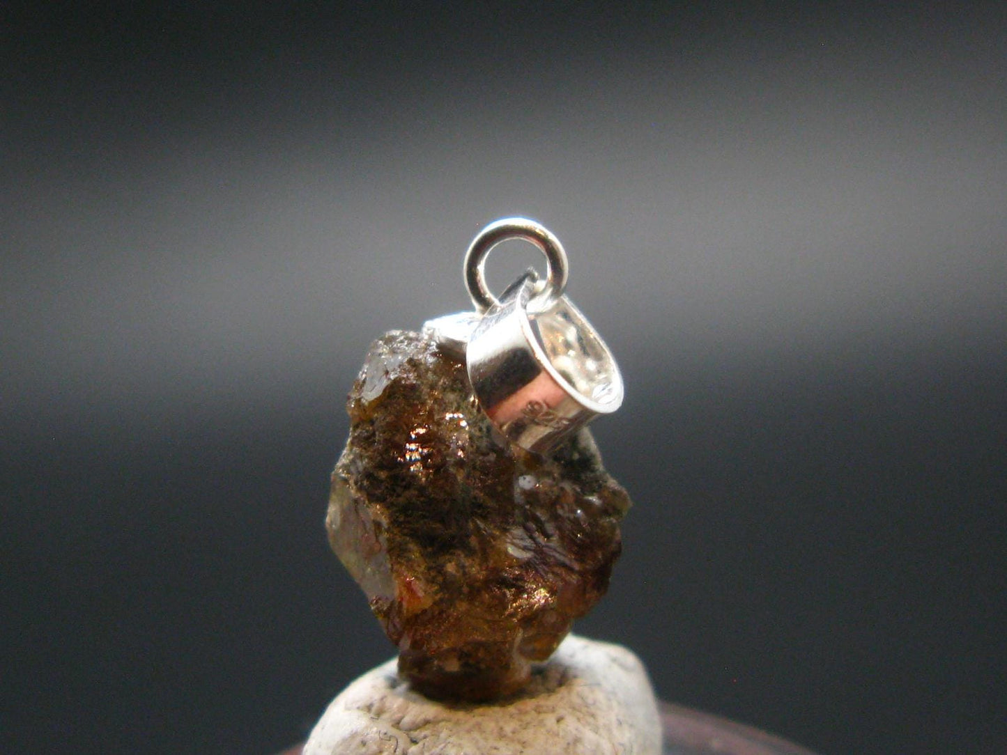 Sphalerite 925 Silver Pendant from Spain - 0.6" - 4.65 Grams