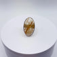Golden Rutilated Quartz Ring – Natural Rutile Crystal Statement Jewelry - Size 8