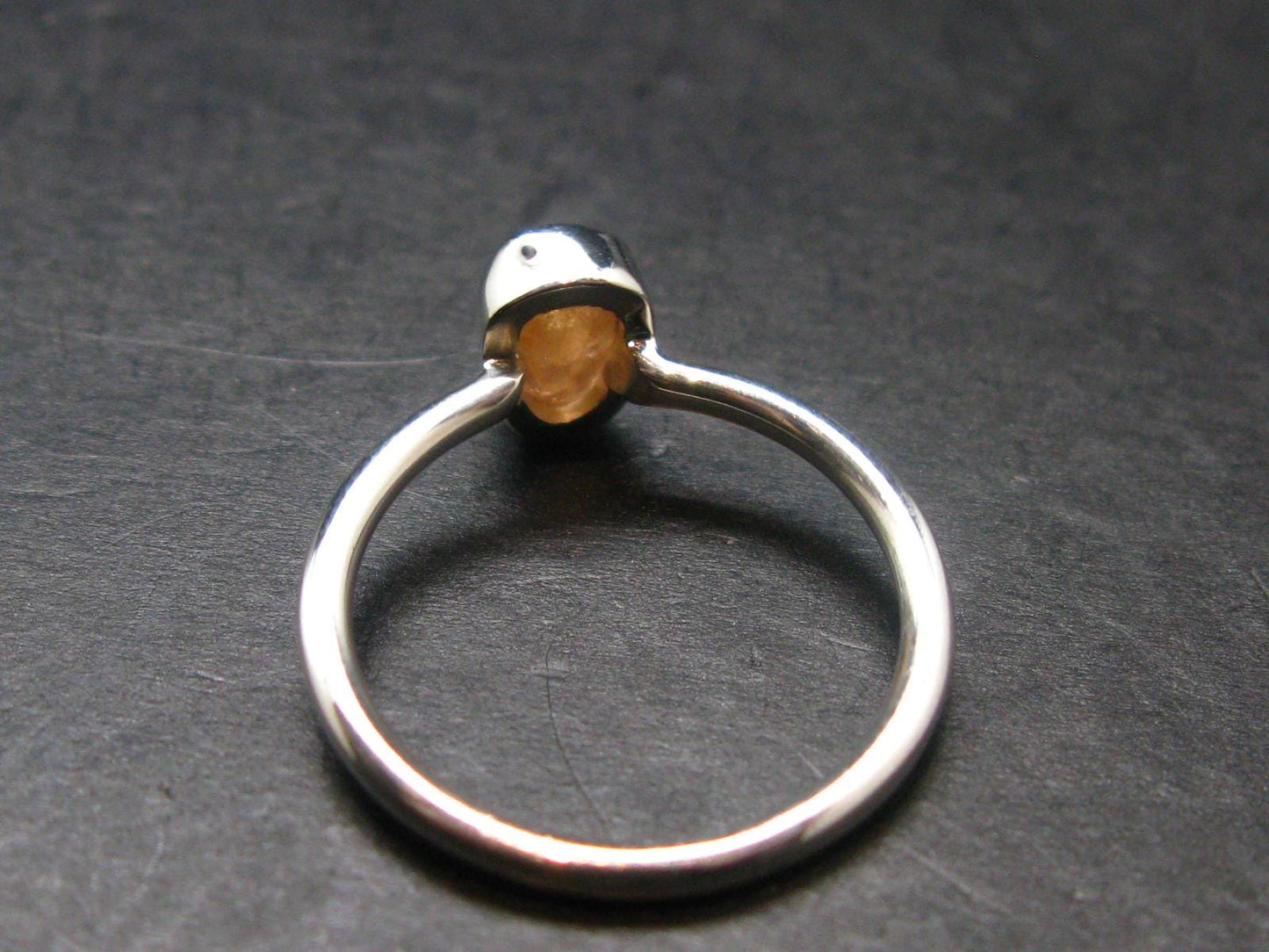 Hessonite Garnet Silver Ring From Canada - Size 7 - 2.07 Grams