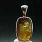 Rare Herderite Crystal Silver Pendant from Brazil - 0.7" - 1.36 Grams