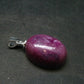 Star Ruby Sterling Silver Pendant - 0.9" - 3.75 Grams