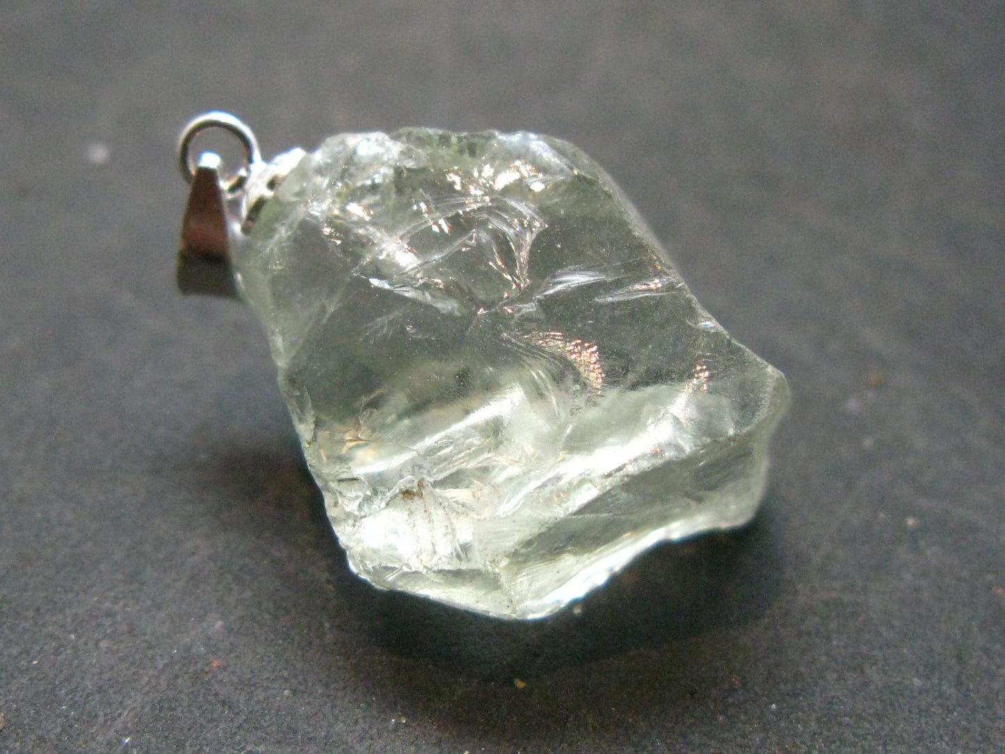 Nice Prasiolite Green Amethyst Sterling Silver Pendant - 1.1" - 24.75 Carats
