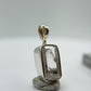 Natural Phenakite (Phenacite) Rectangular Faceted Pendant in Sterling Silver – Clear Crystal Necklace – 1.64 Grams