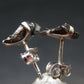 Raw Campo Del Cielo Meteorite Stud Earrings In Silver From Argentina