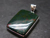 Bloodstone Silver Plated Pendant From India - 1.6" - 8.80 Grams