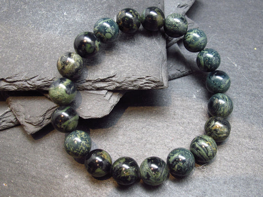 Kambaba Jasper Genuine Bracelet ~ 7 Inches ~ 10mm Round Beads